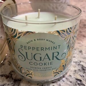 Bath & Body Works: 14.5 Oz 3-Wick Candle: Peppermint Sugar Cookie